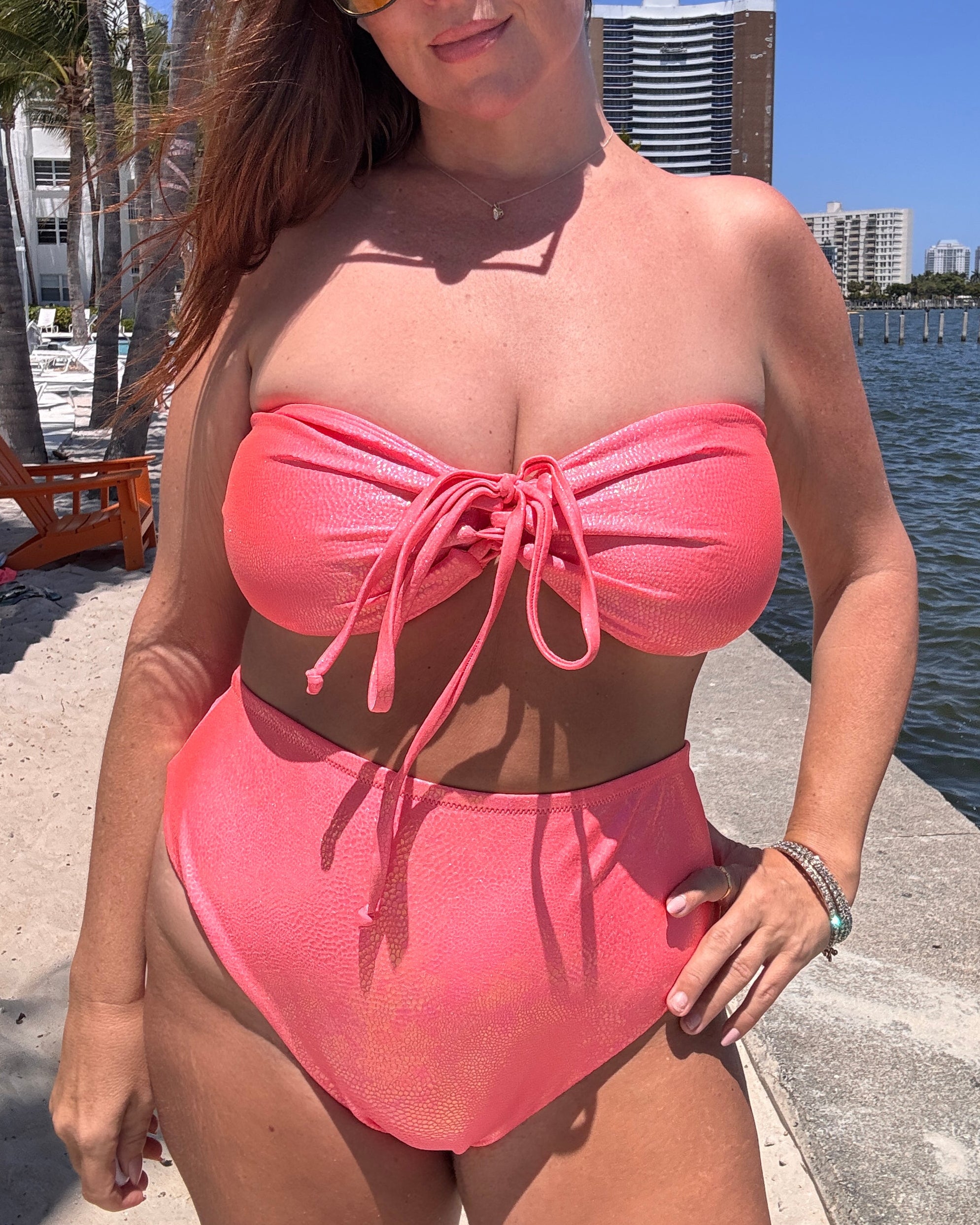 Peach Champagne High Waist Bottom