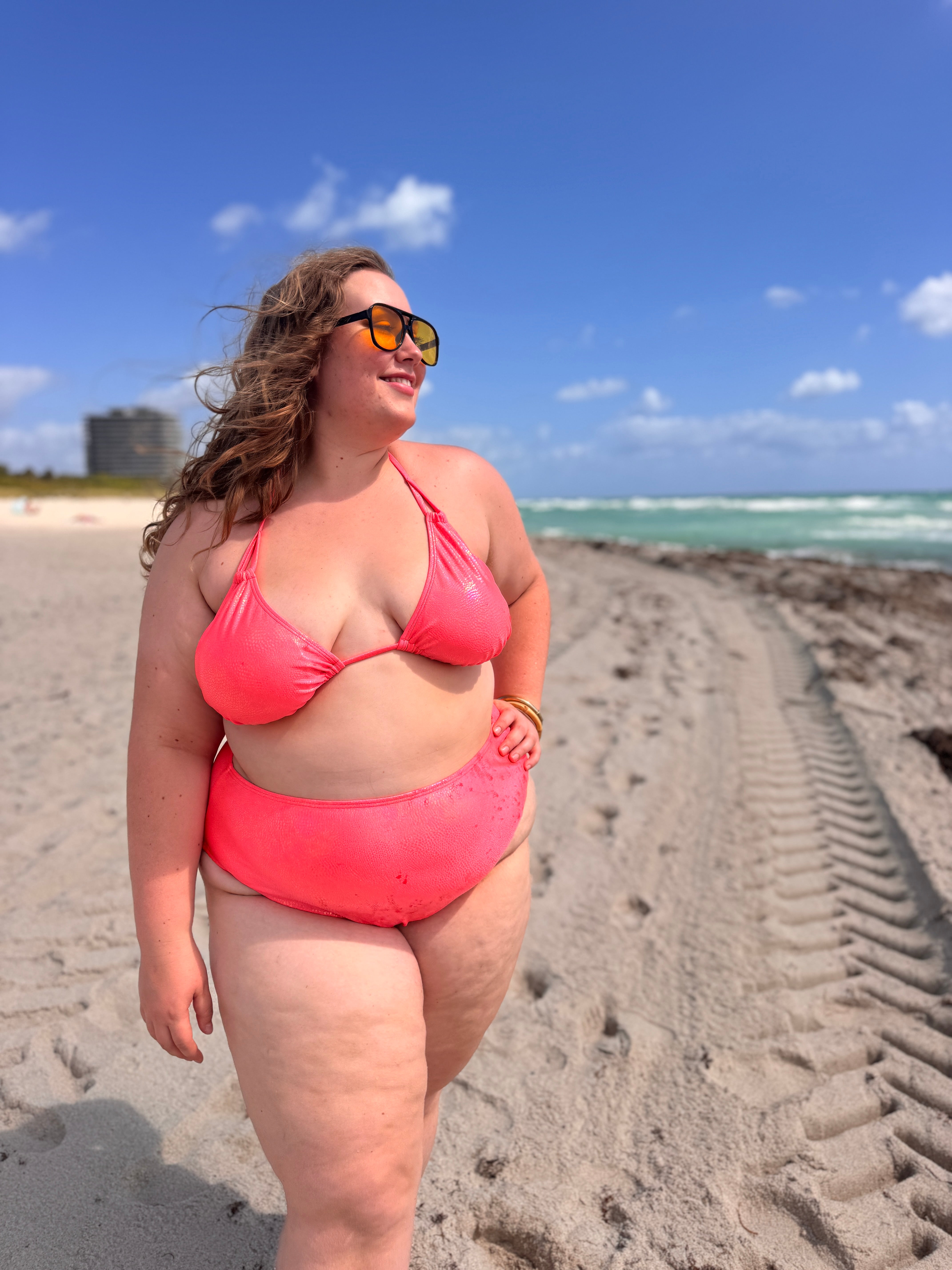 Peach Champagne High Waist Bottom
