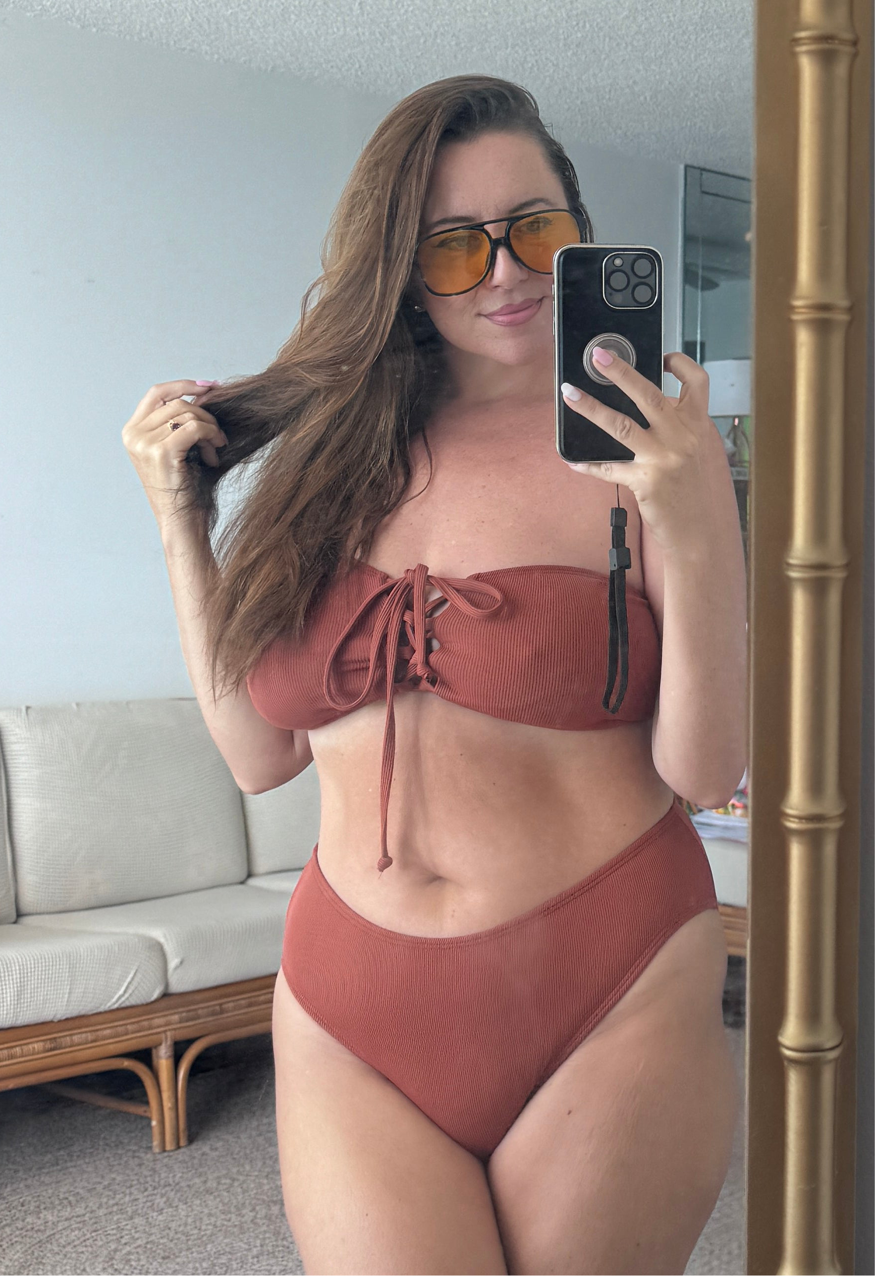 Cinnamon Spice Brown Rib French Cut Bottom