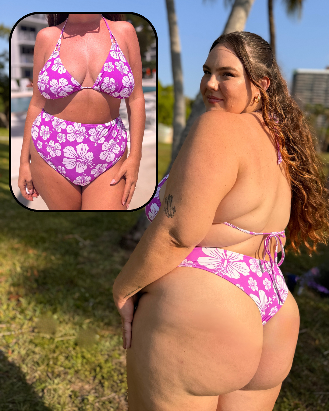 Hibiscus Honey High Waist Cheeky