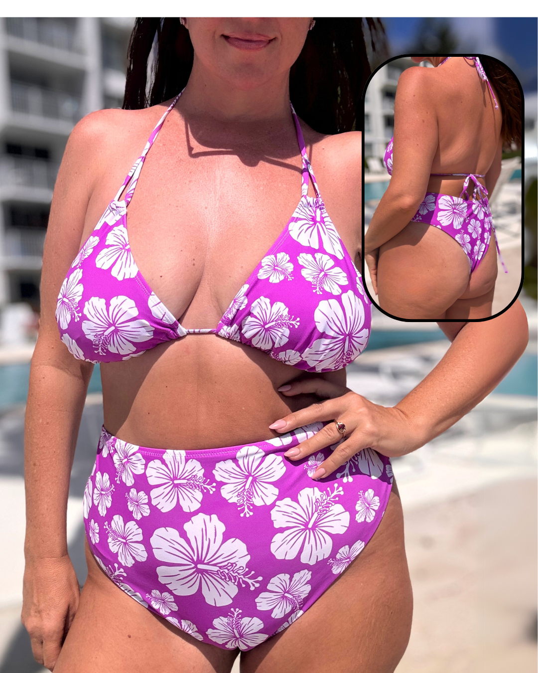 Hibiscus Honey High Waist Cheeky