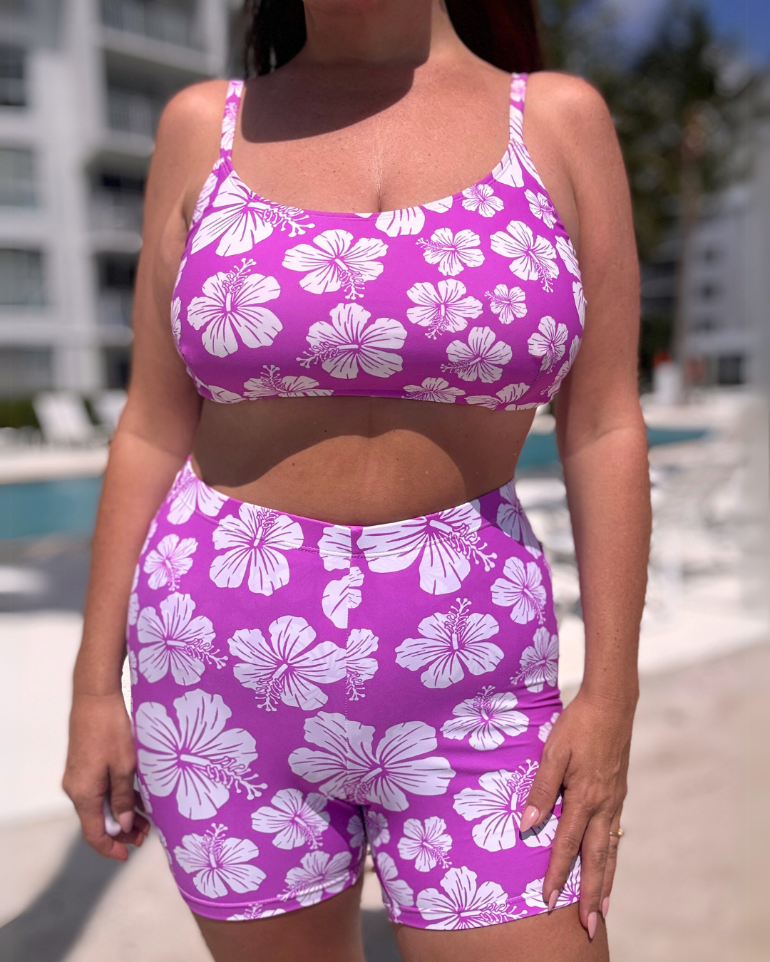 Hibiscus Honey Bike & Swim Shorty