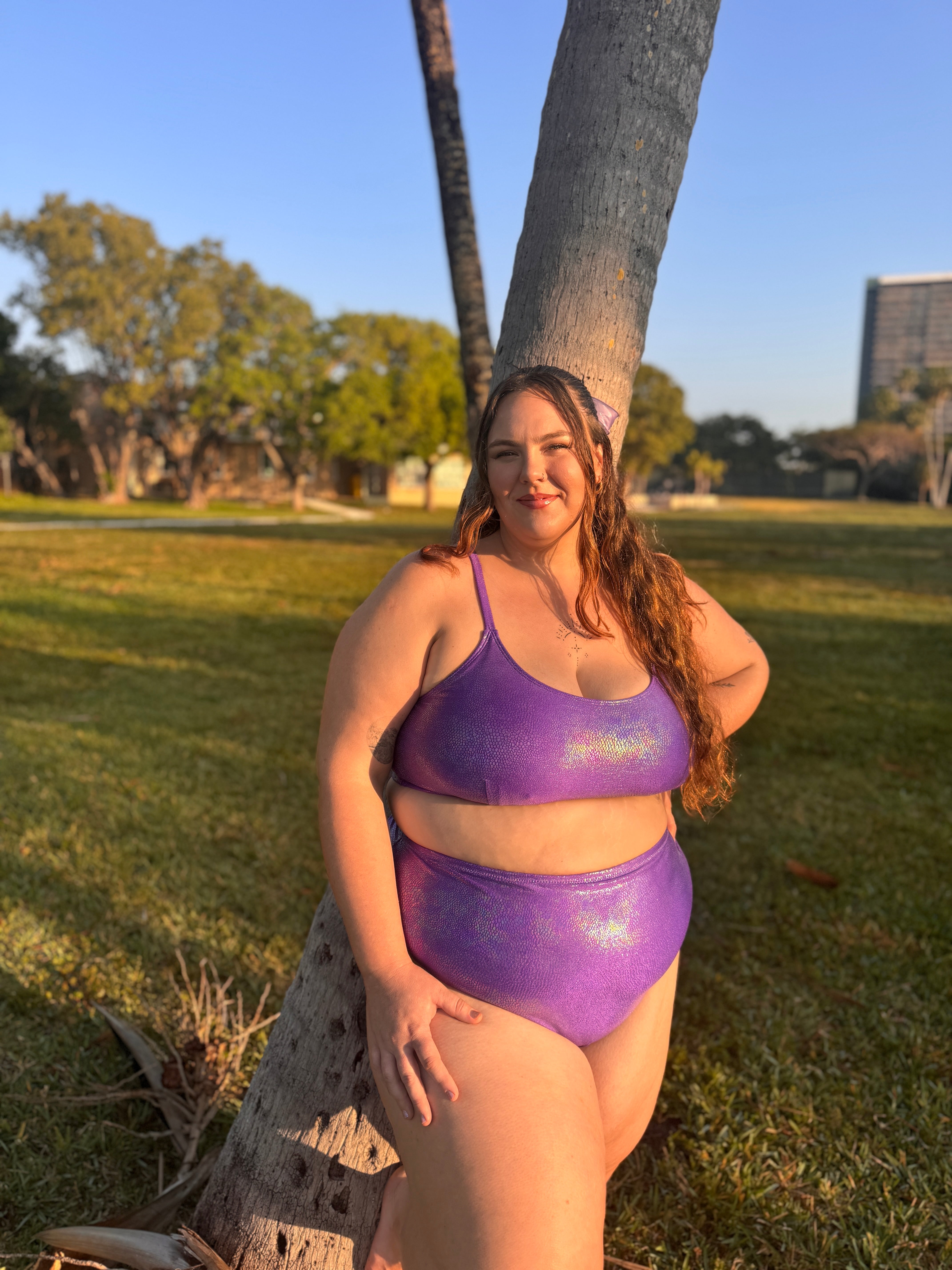 Violet Crush High Waist Cheeky Bottom