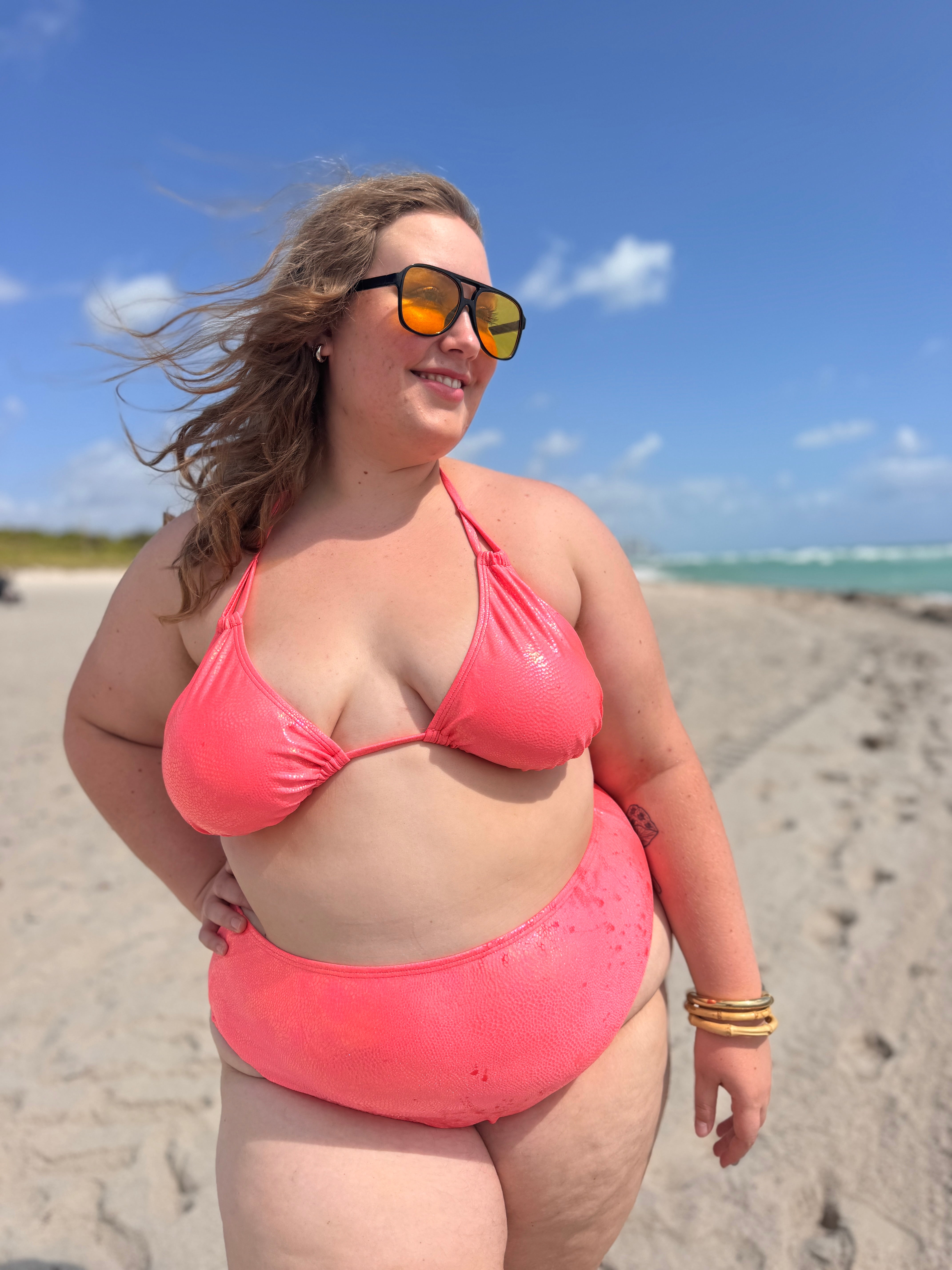 Peach Champagne High Waist Bottom