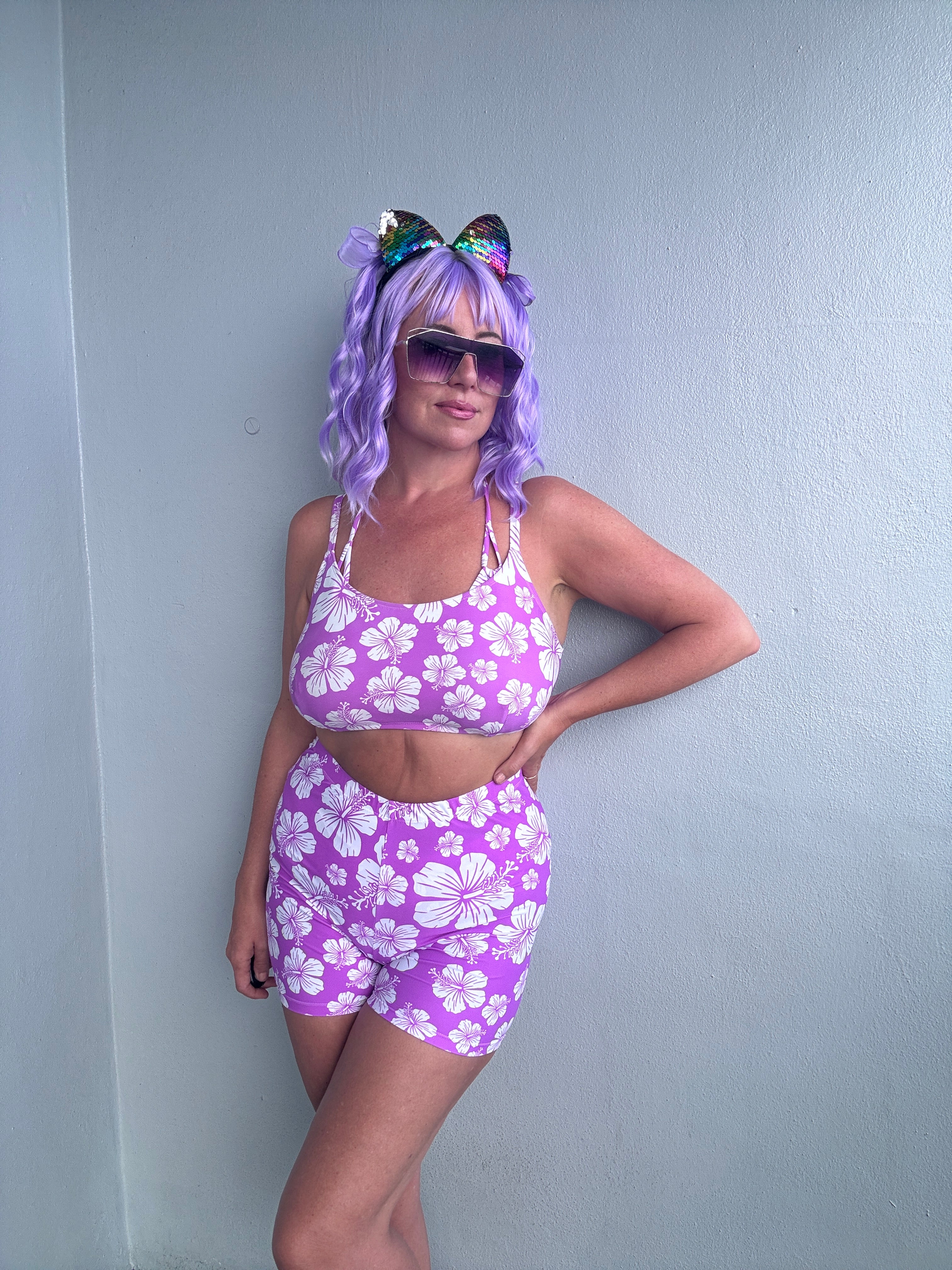 Hibiscus Honey Bike & Swim Shorty final sale