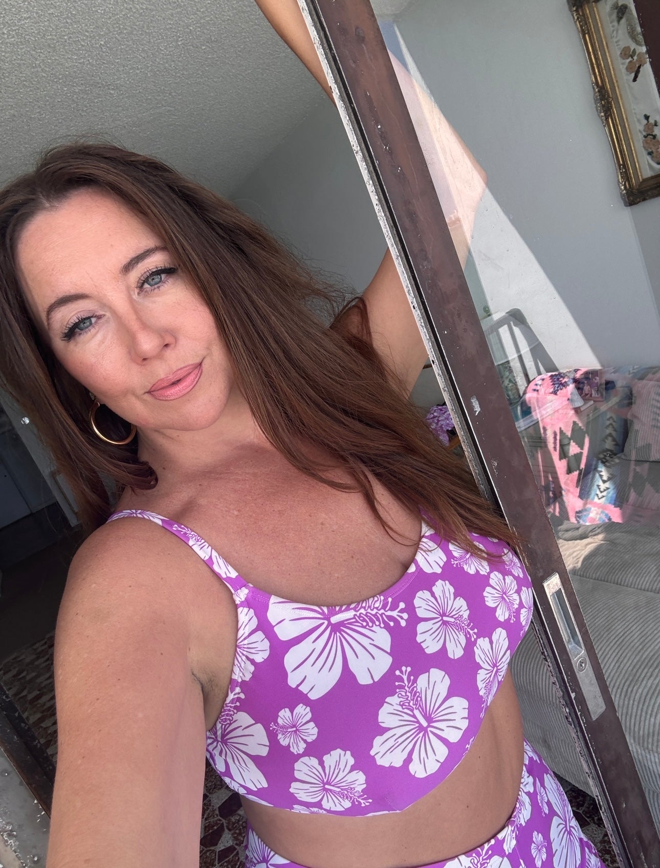 Hibiscus Honey Scoop Top