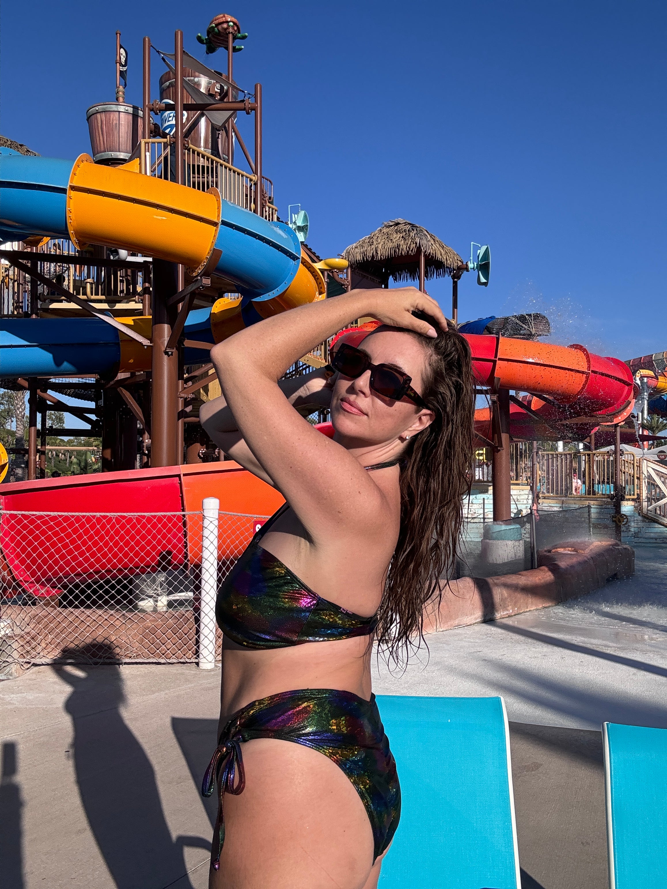 Metallic Rainbow Bandeau Top