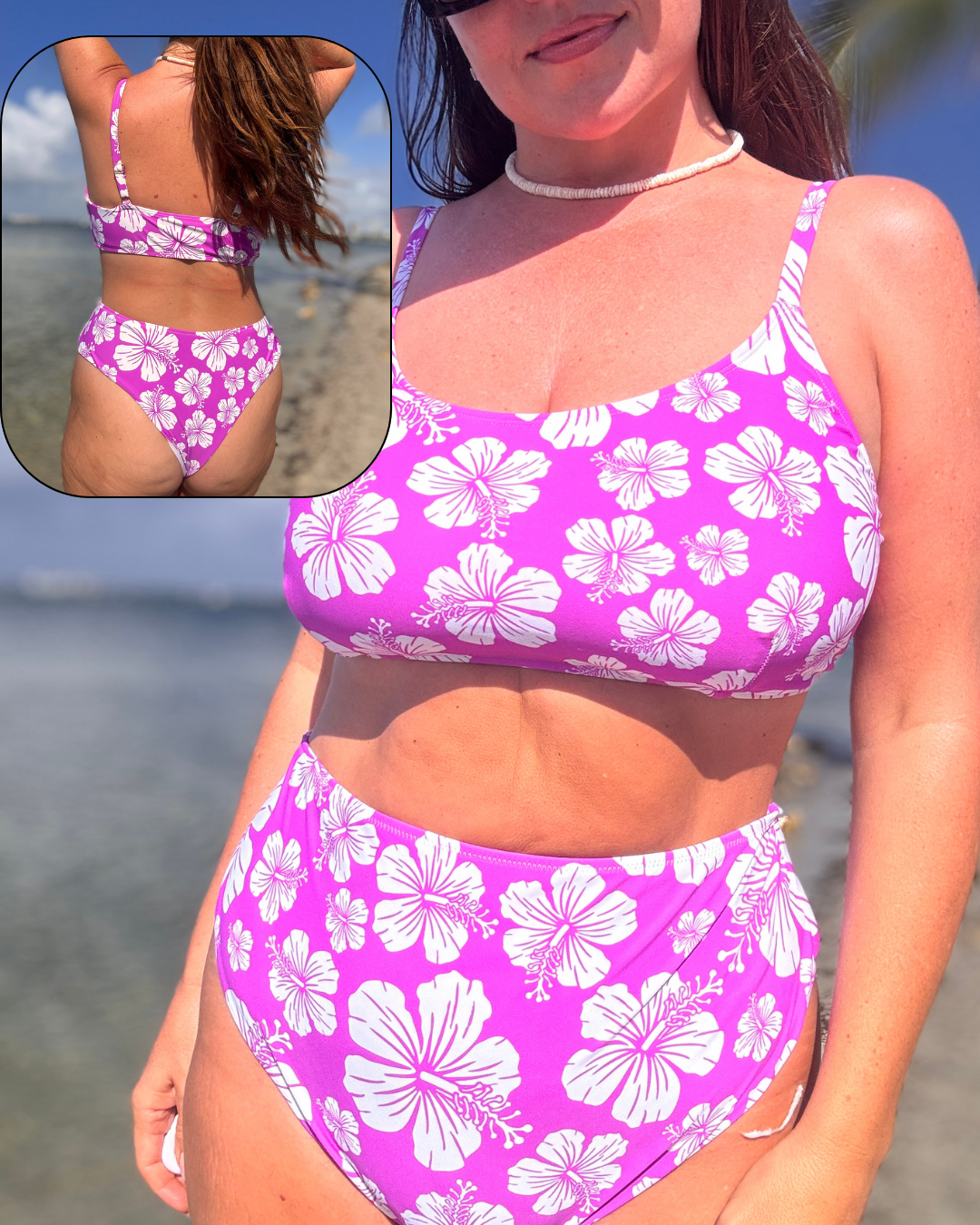Hibiscus Honey High Waist Cheeky