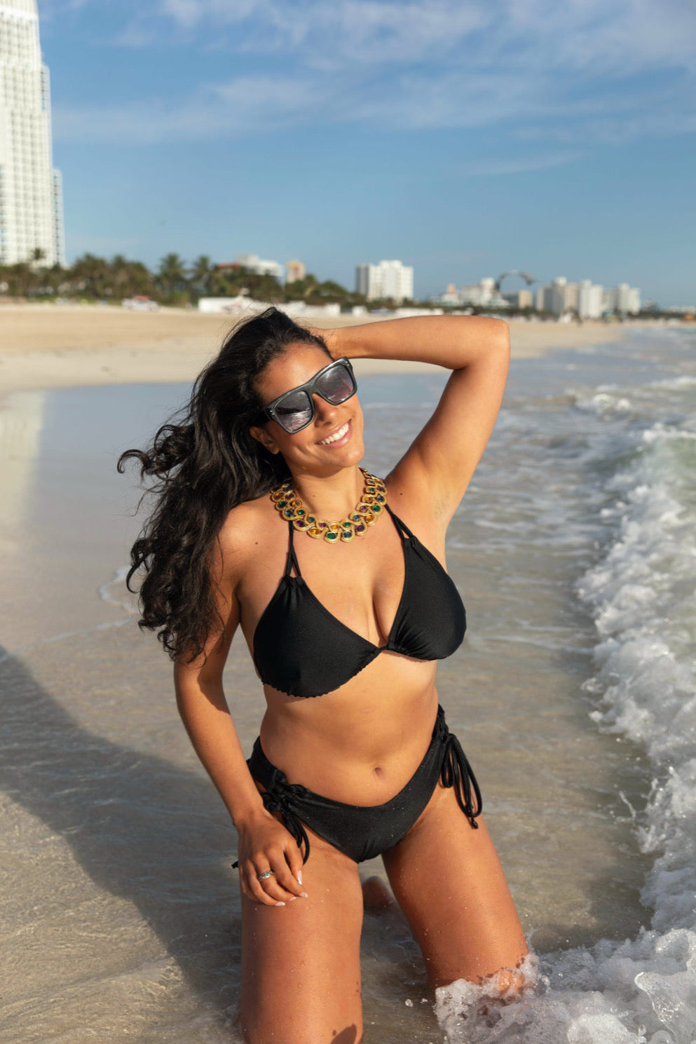 Classic Black Triangle Bikini Top