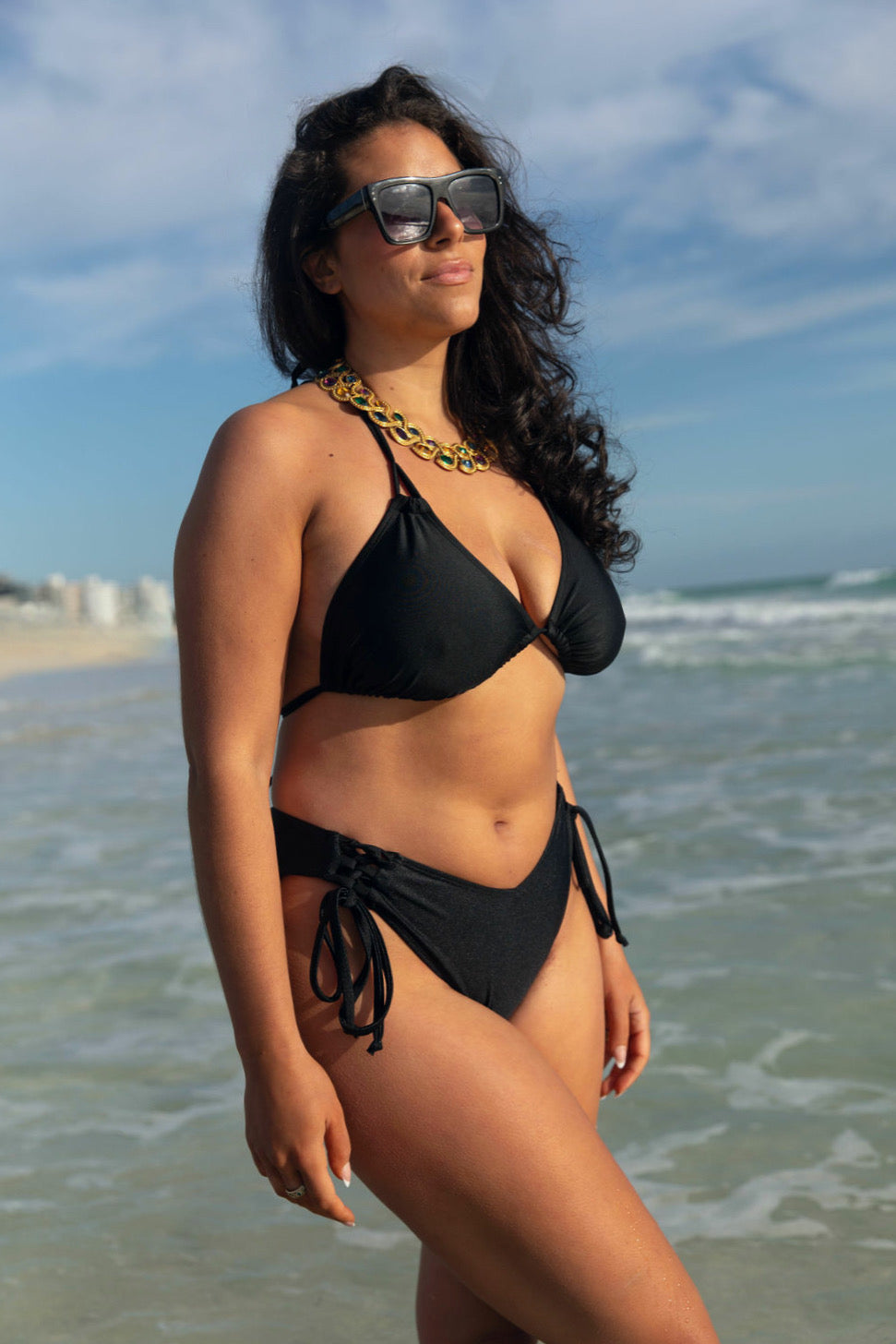 Classic Black Triangle Bikini Top