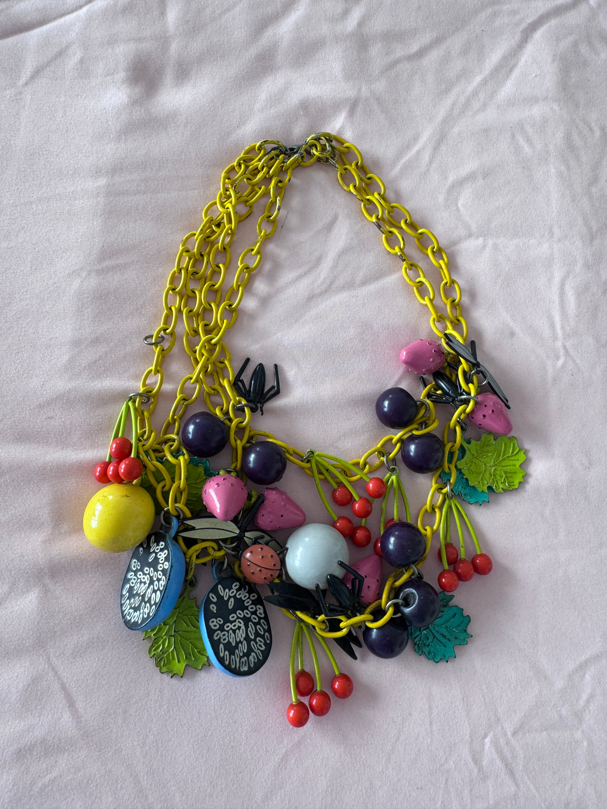 Colorful Fruit Necklace! 🍇🍋🍊