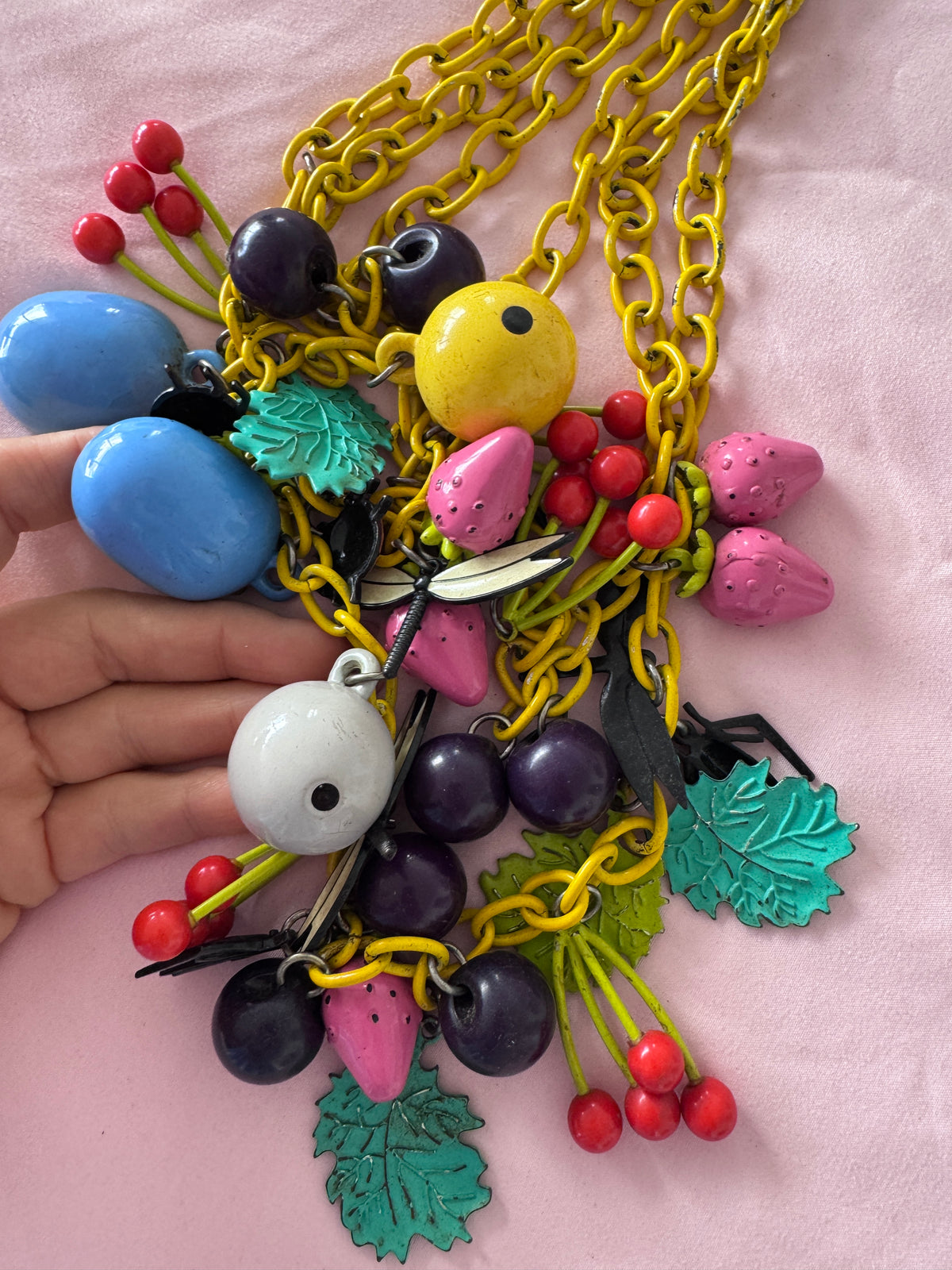 Colorful Fruit Necklace! 🍇🍋🍊