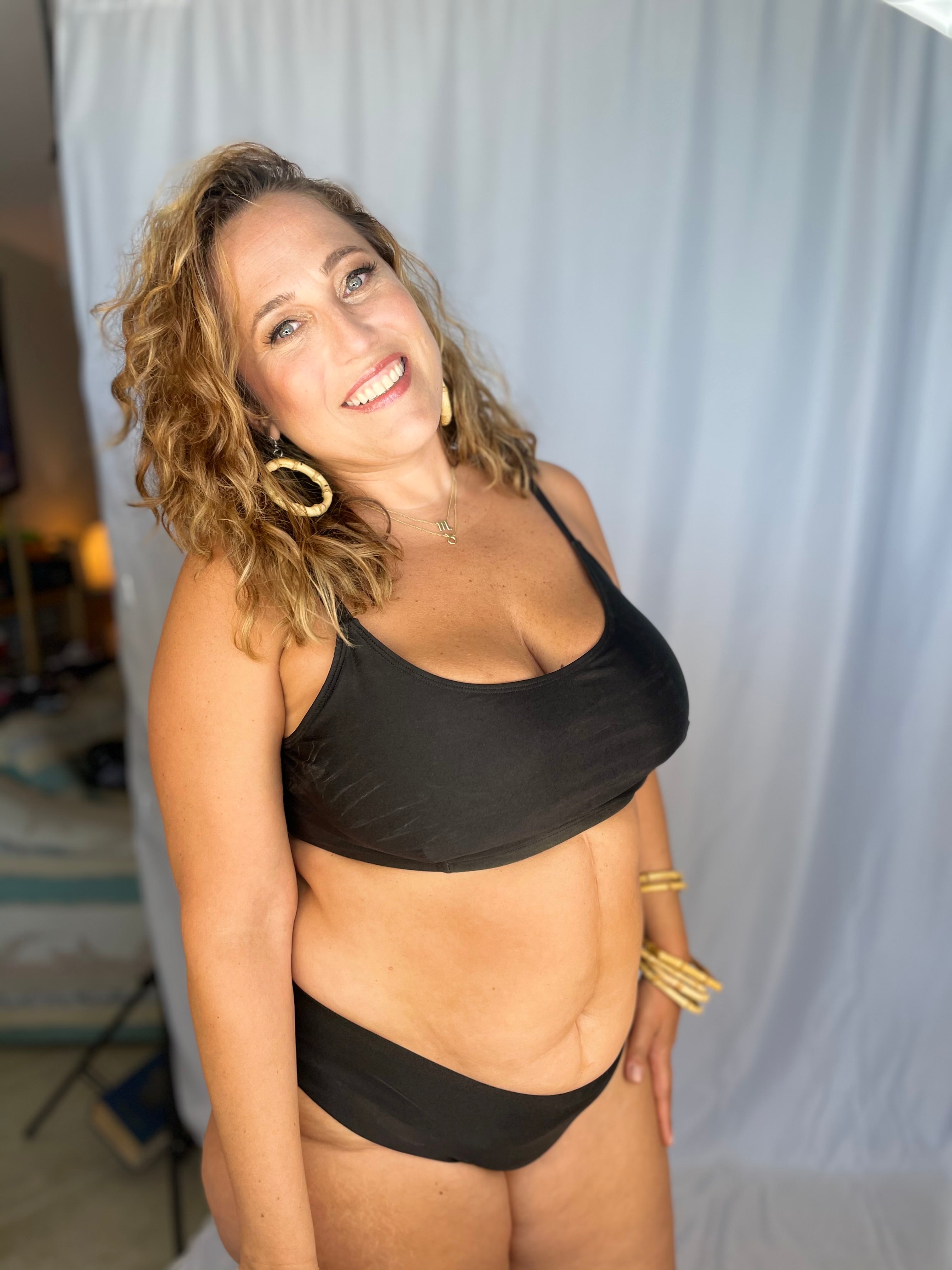 Classic Black Scoop Bikini Top