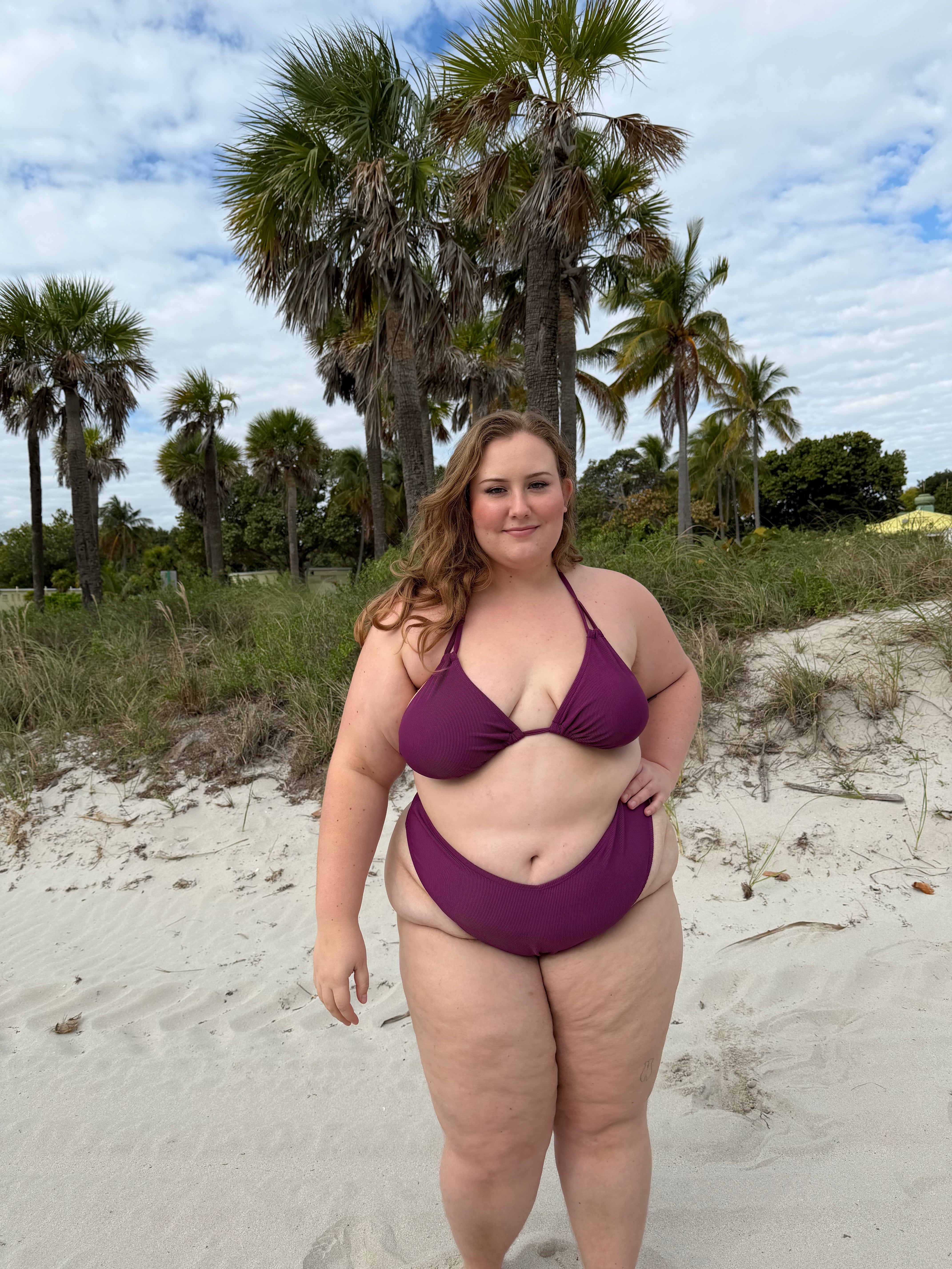 Eggplant Rib Thong Bottom