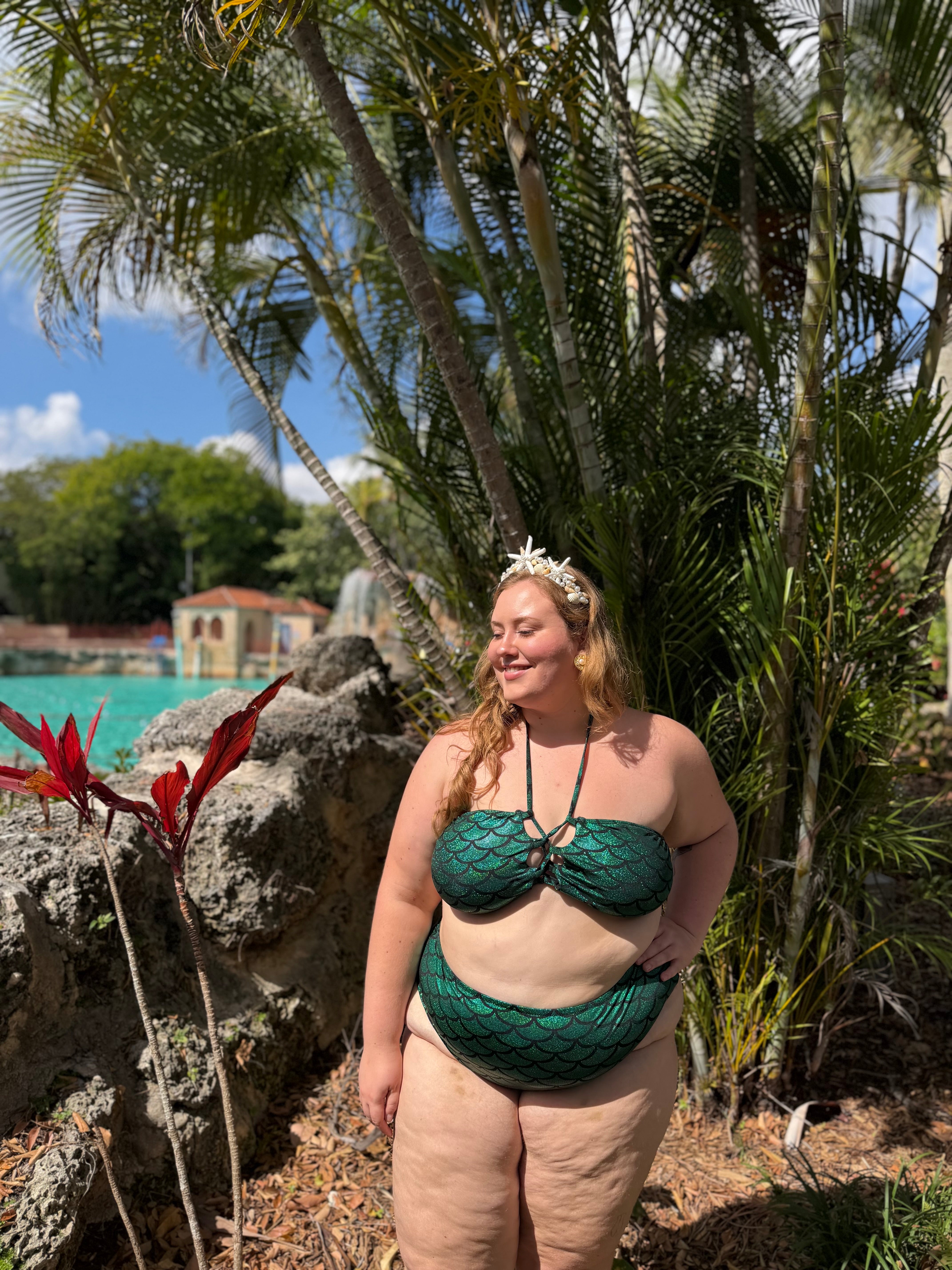 Emerald Green Mermaid Bandeau Top