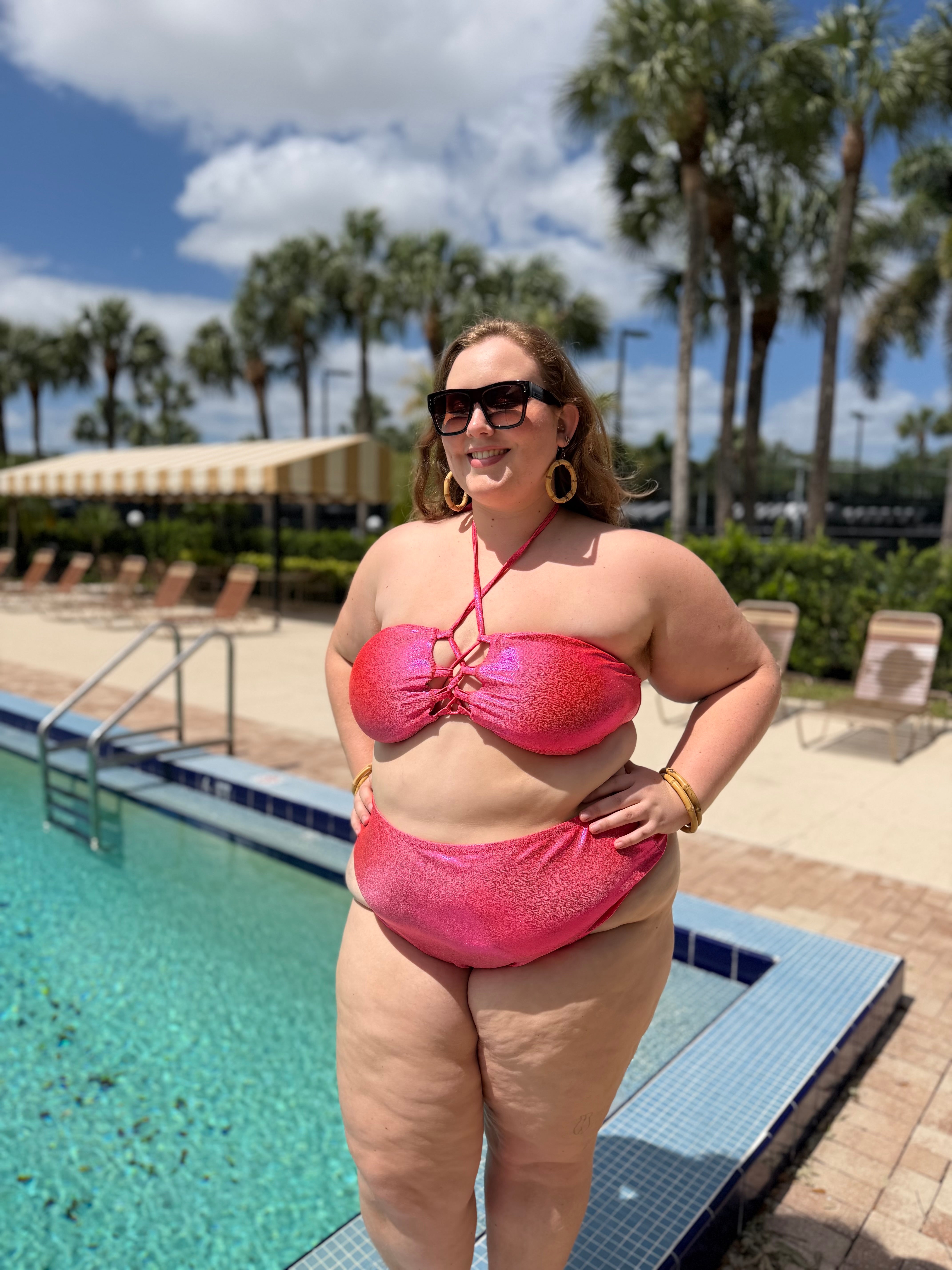 Guava Glow Bandeau Bikini Top