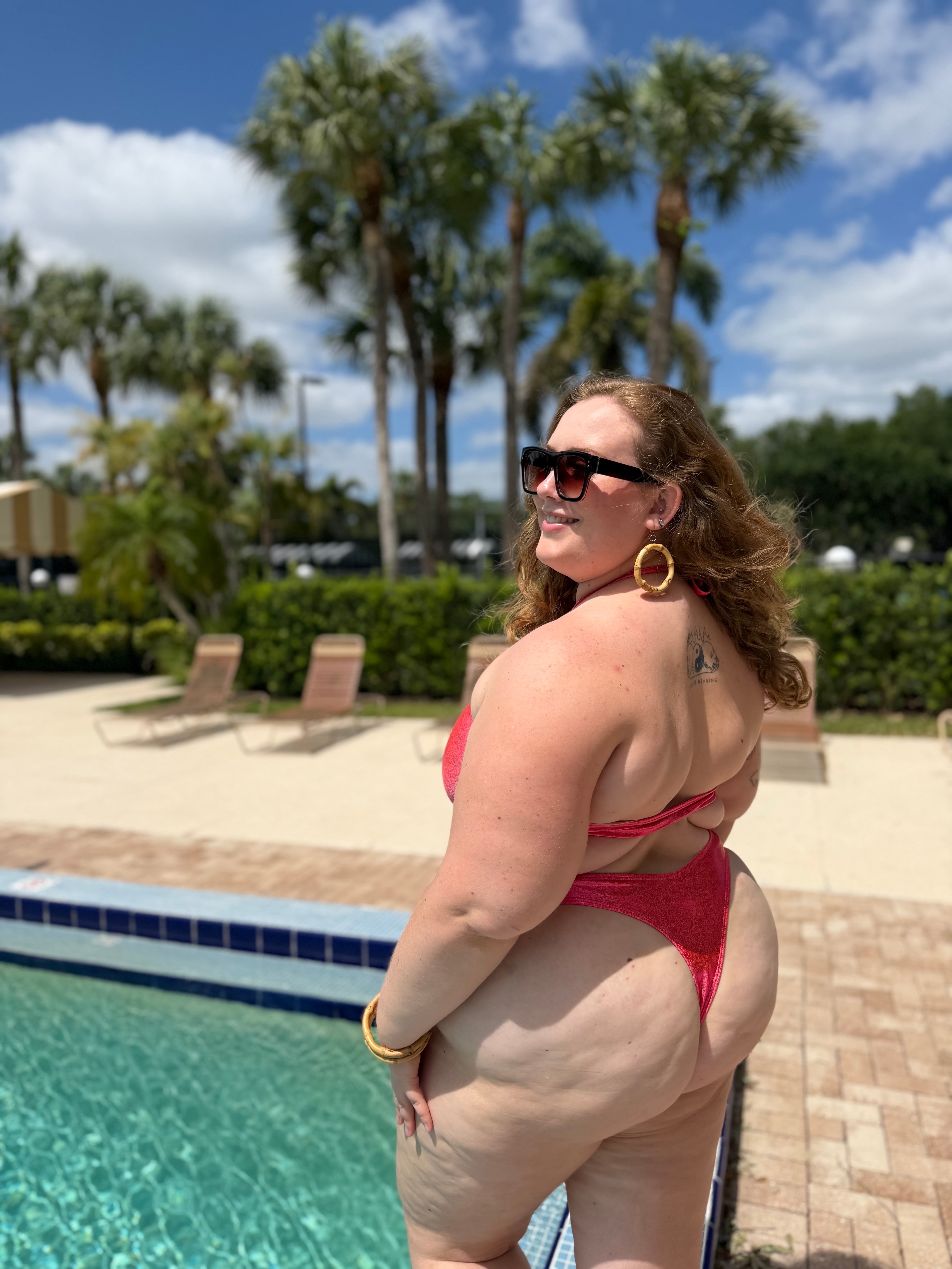 Guava Glow Thong Bikini Bottom