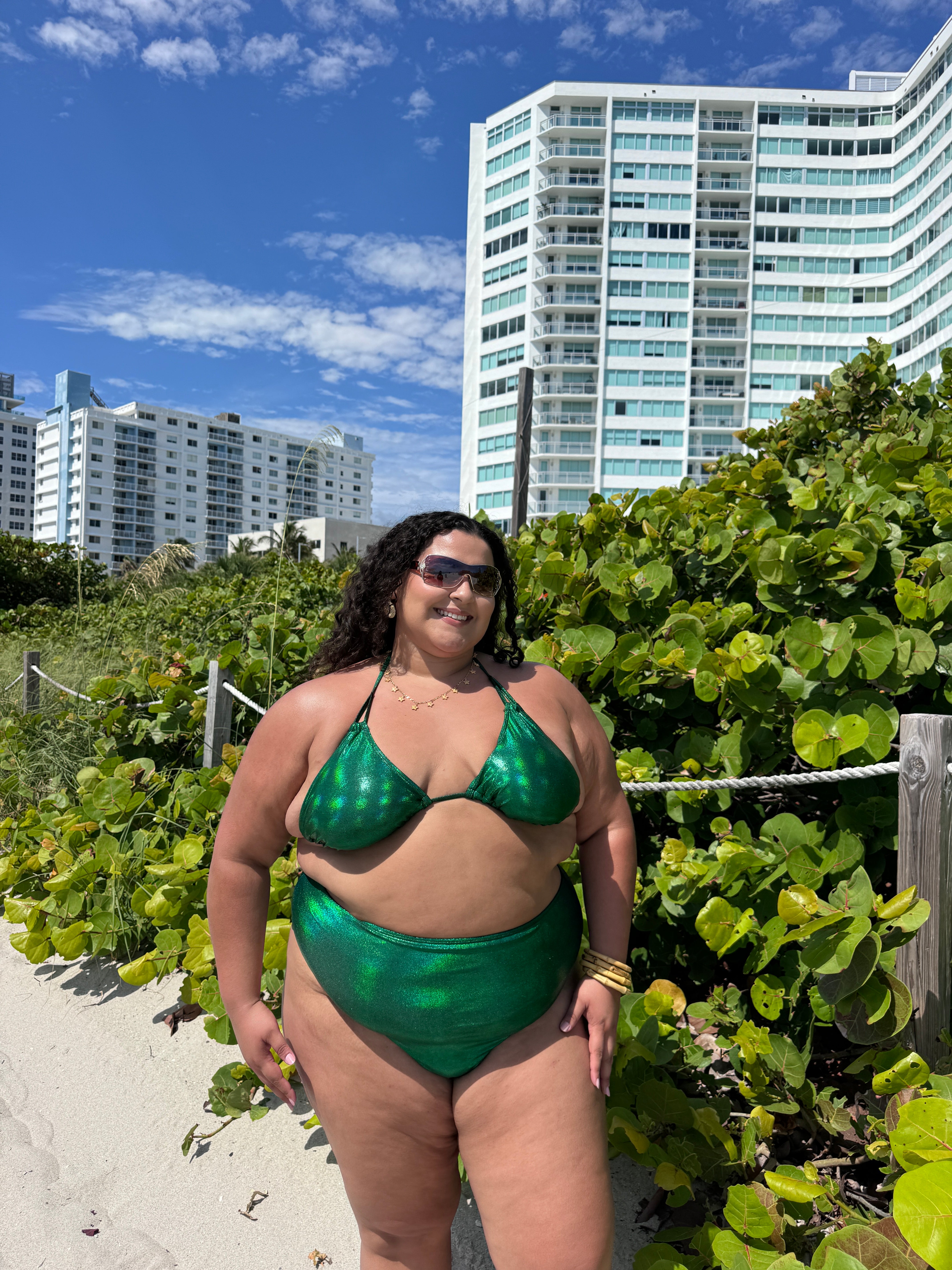 Supreme Green Triangle Bikini Top