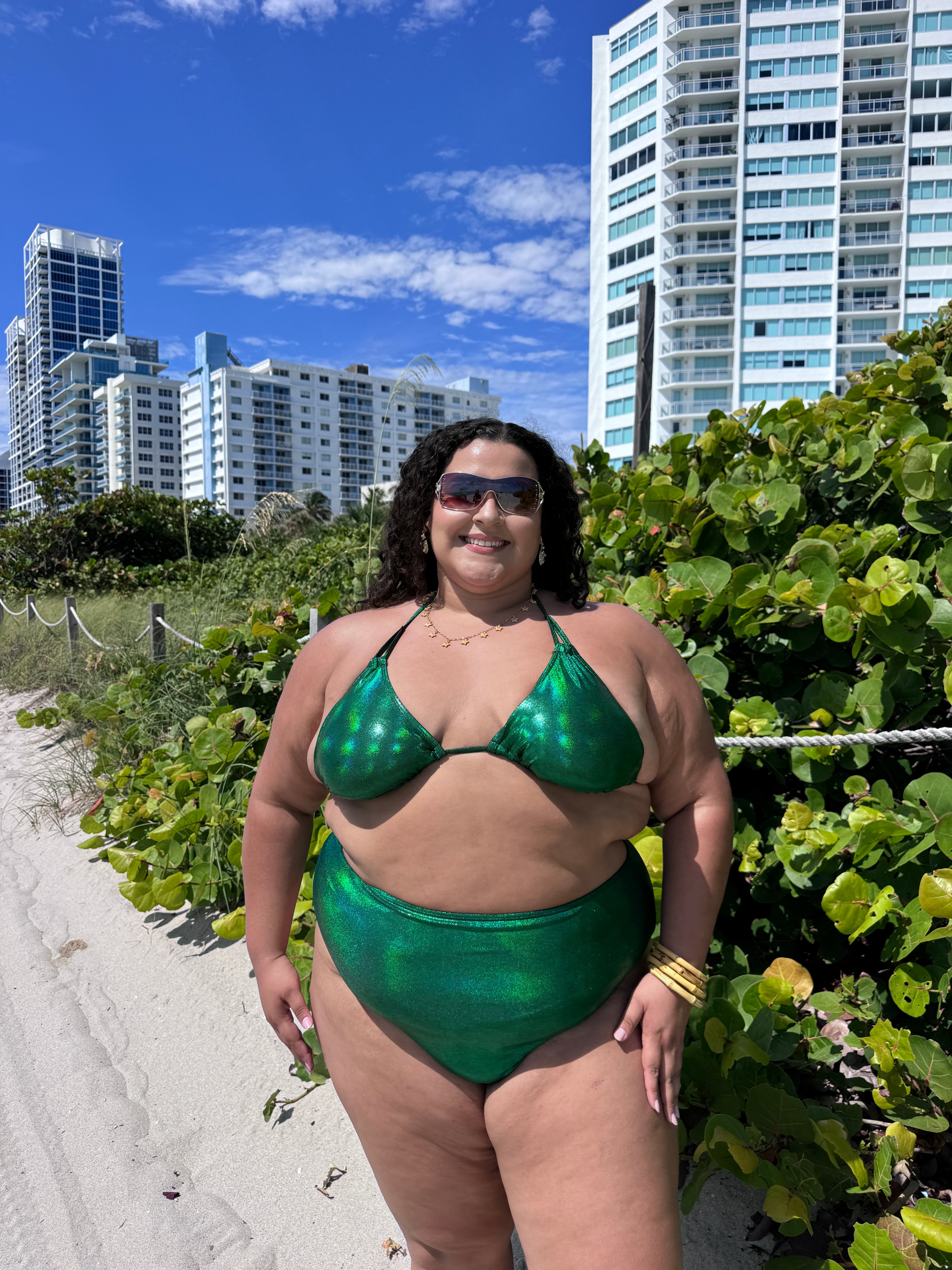 Supreme Green Triangle Bikini Top