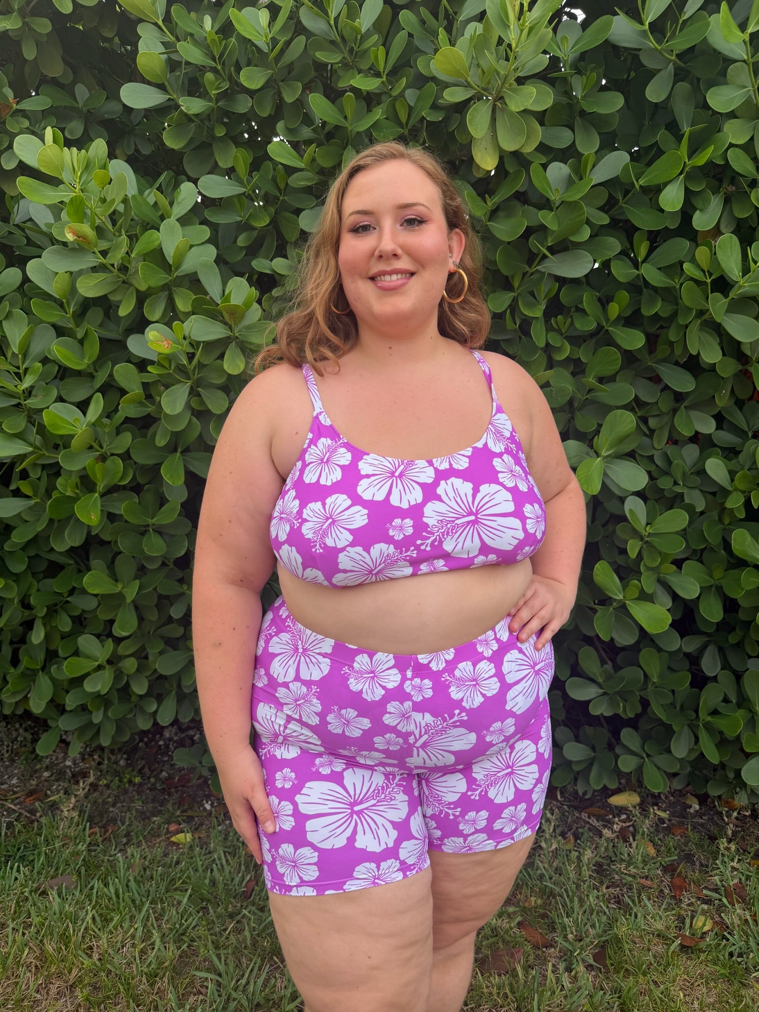 Hibiscus Honey Scoop Bikini Top