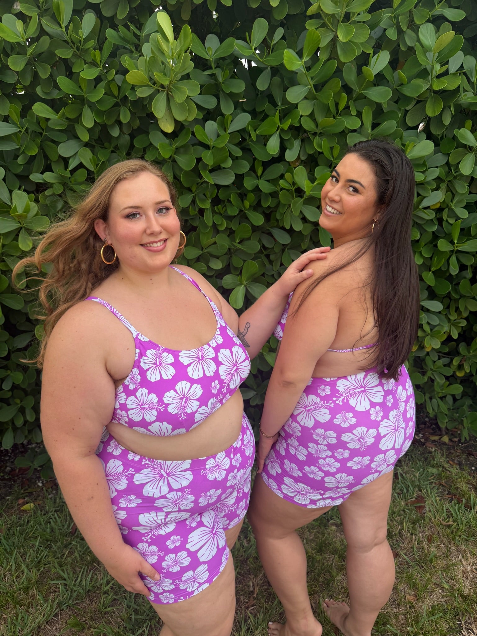 Hibiscus Honey Bike & Swim Bikini Shorty