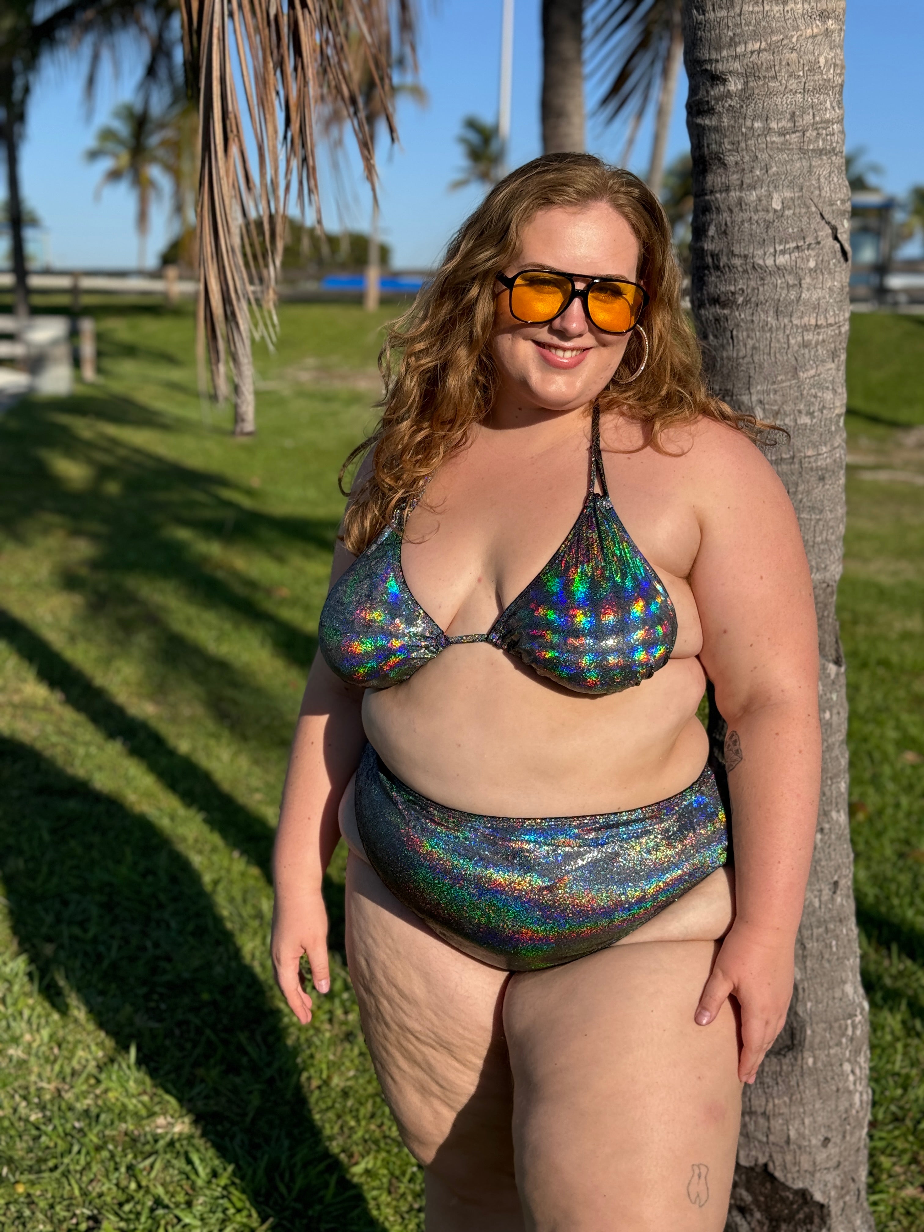 Hologram Triangle Bikini Top