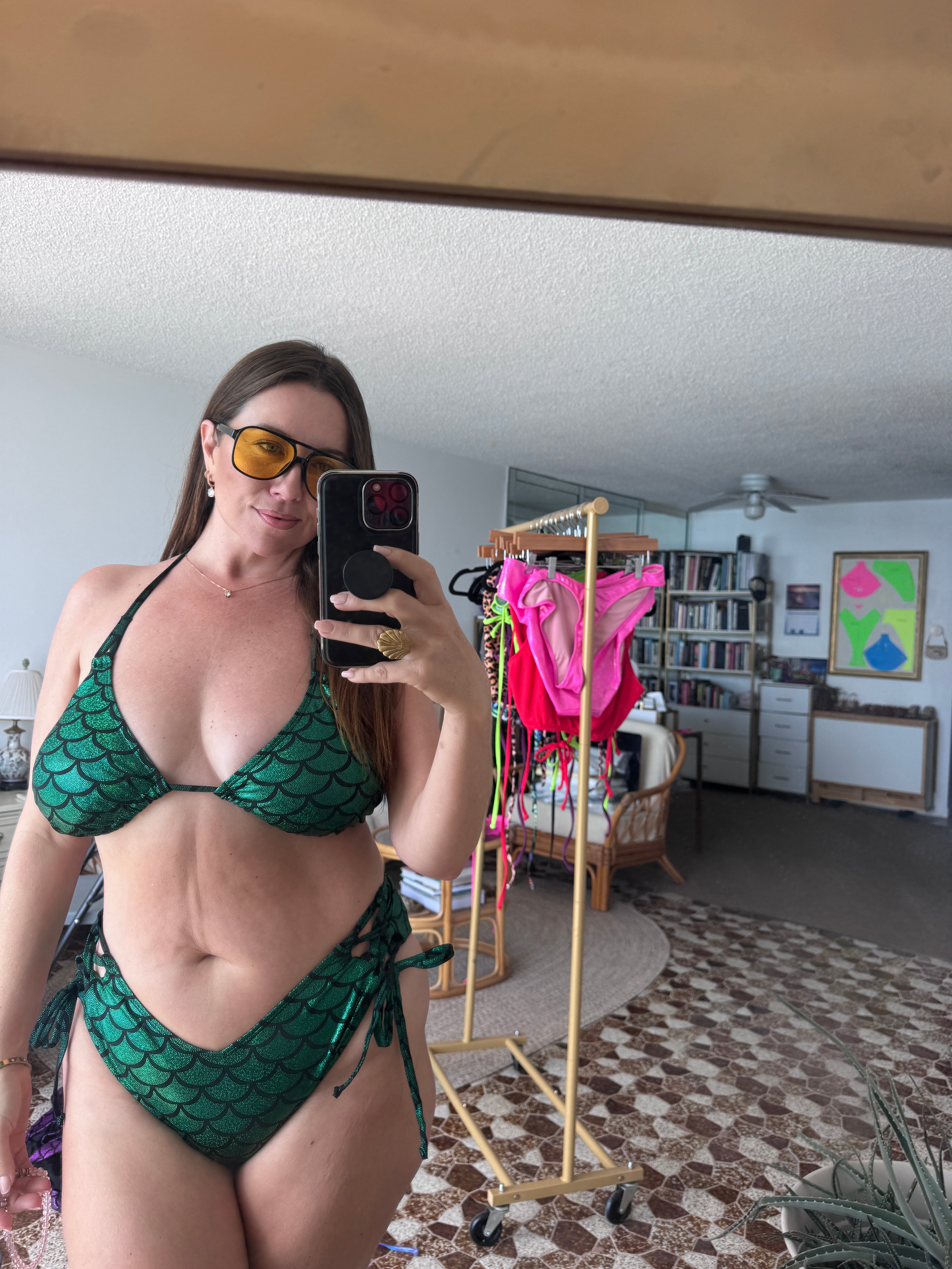 Emerald Green Mermaid Triangle Top