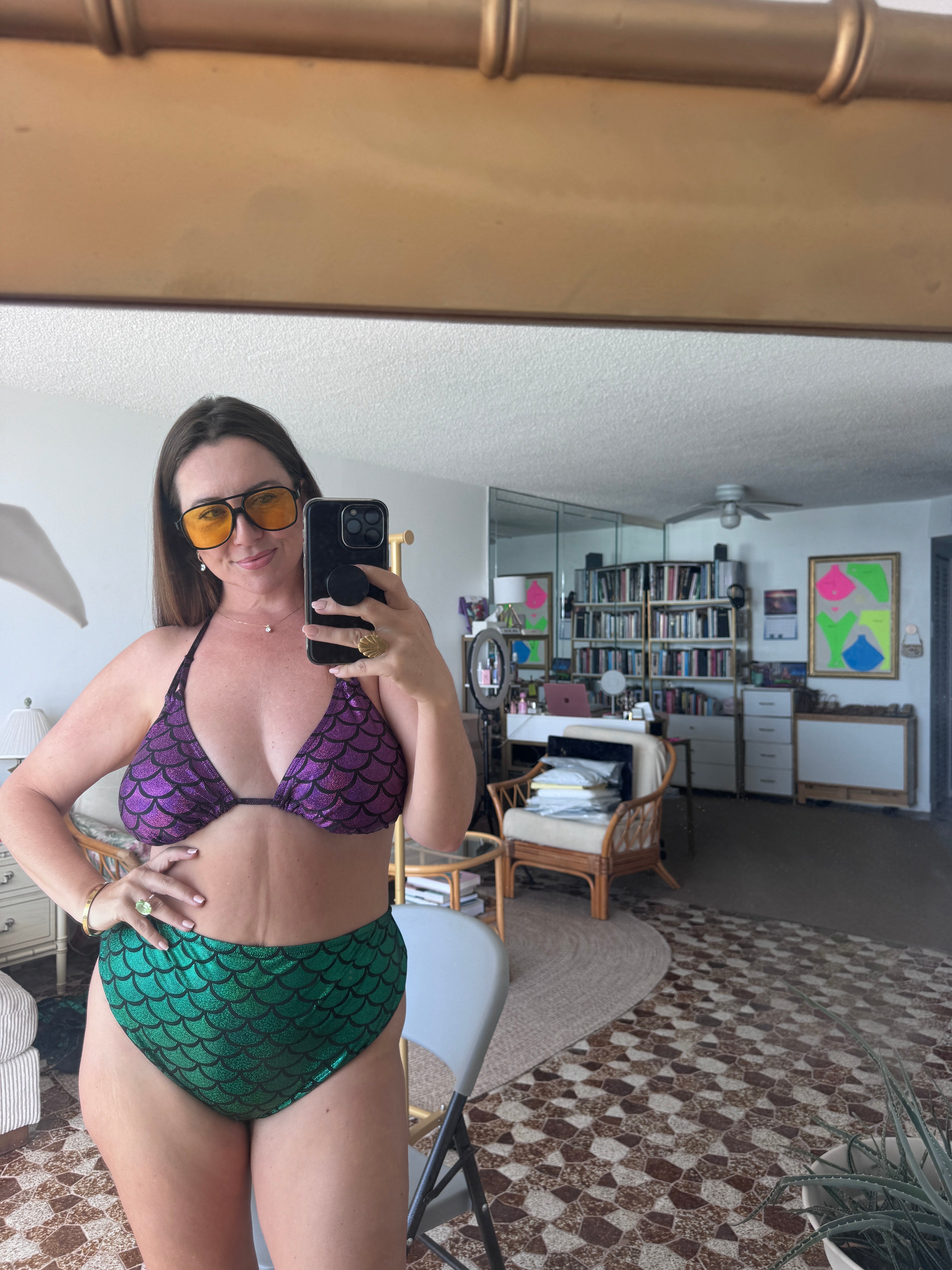 Emerald Green Mermaid High Waist Bottom