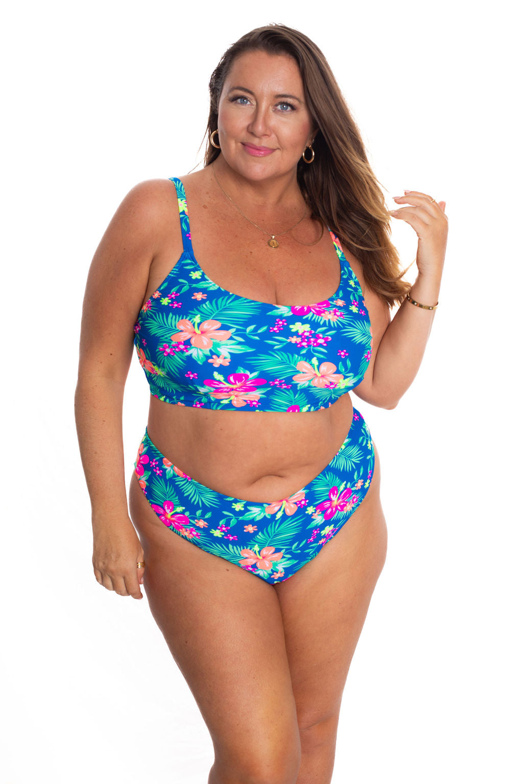 Blue Hawaii Hideaway Reversible Cheeky Bikini Bottom final sale