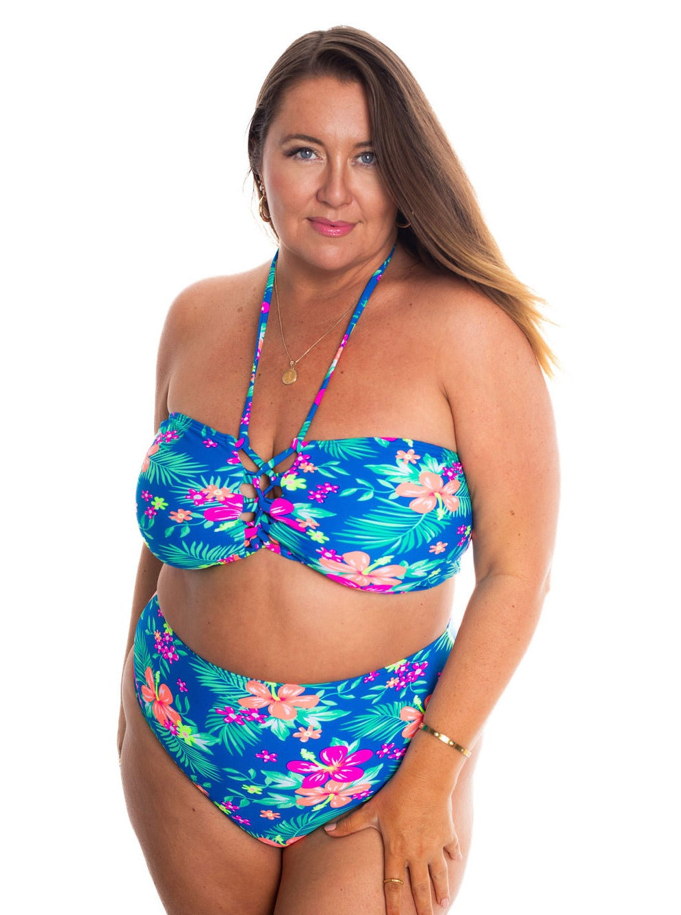 Blue Hawaii Hideaway Bandeau Bikini Top final sale