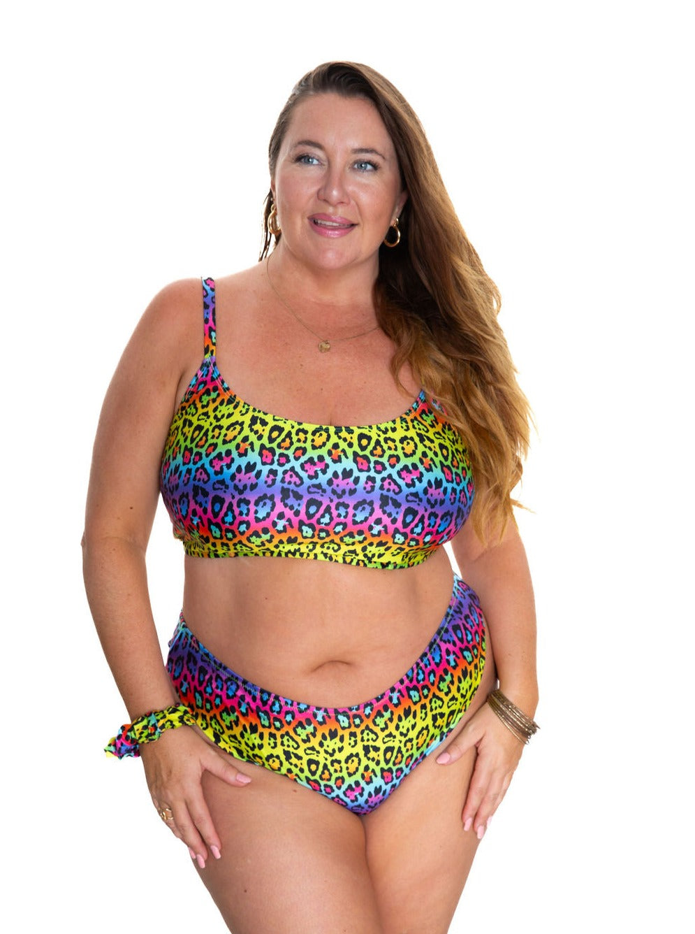 Kaleidoscope Kitten Reversible Cheeky Bikini Bottom final sale