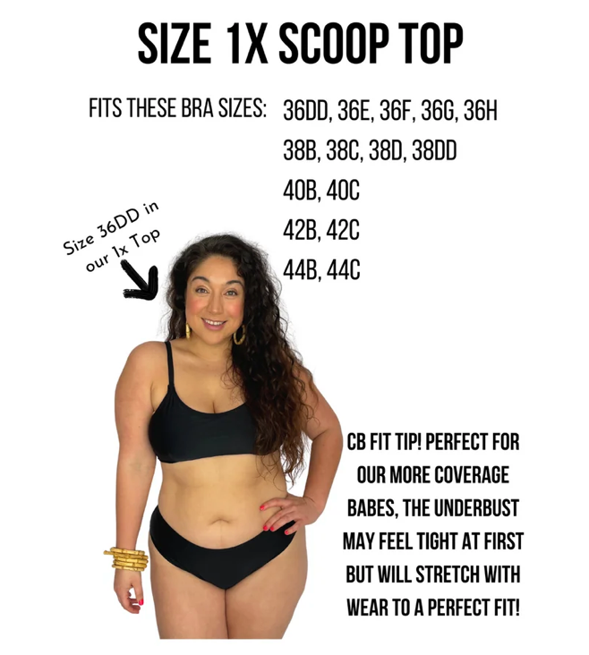 Pastel Trance Scoop Bikini Top final sale
