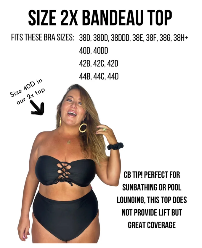 Tempting Tiger Bandeau Bikini Top final sale