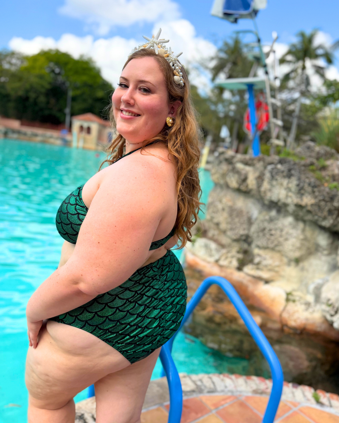 Emerald Green Mermaid High Waist Bottom