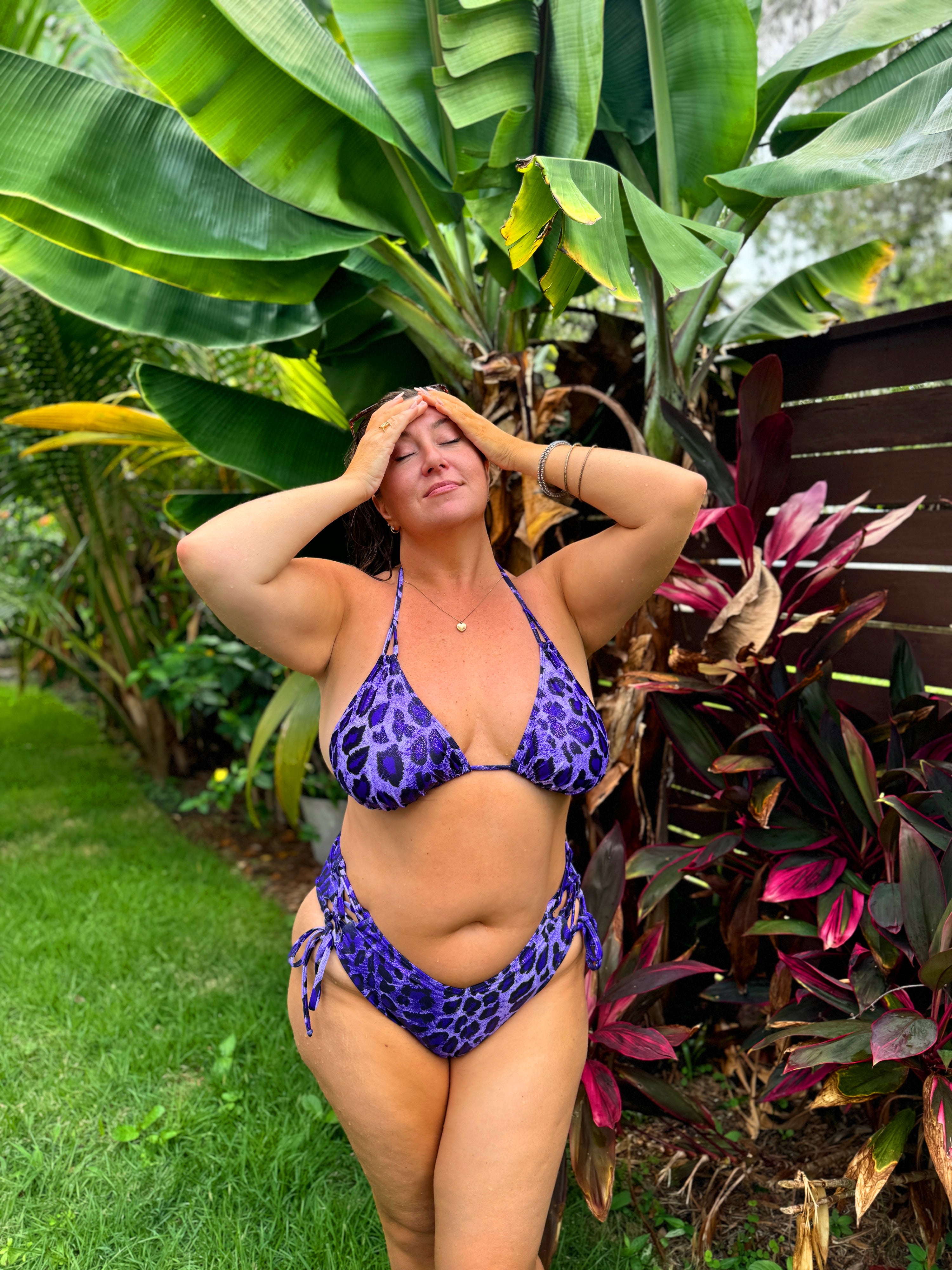 Glitter Grapevine Side Tie Bikini Bottom final sale